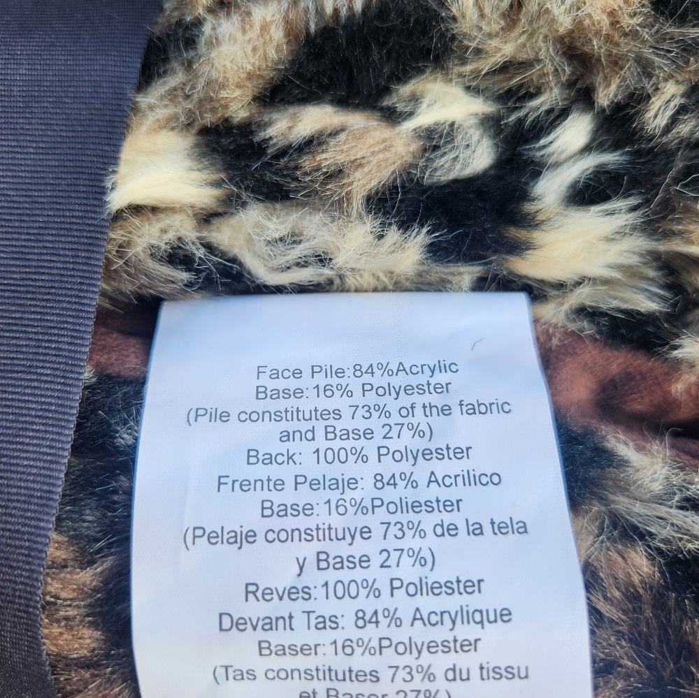 NWOT Faux Fur Leopard Print Blanket - Picture 3 of 5
